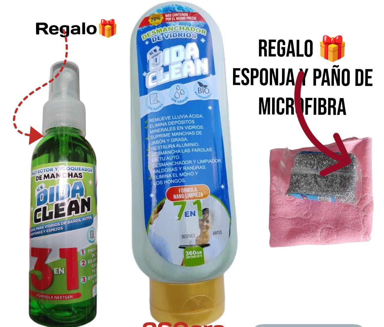 Desmanchador de vidrios DIDA CLEAN